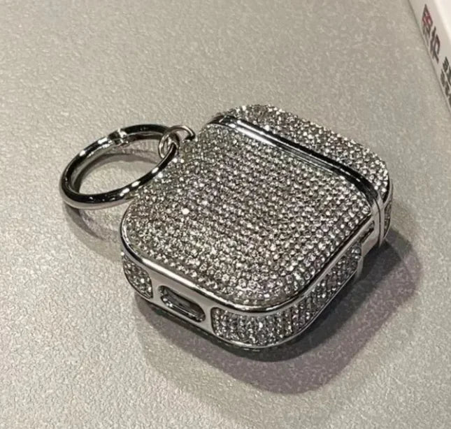 Estuche protector de TPU para auriculares con diamantes de imitación