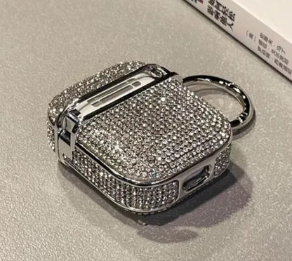 Estuche protector de TPU para auriculares con diamantes de imitación