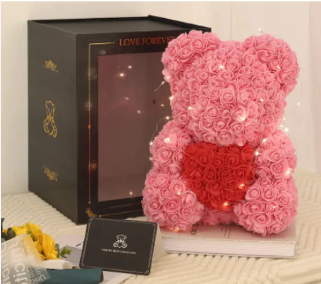 Oso Rosa Teddy - Oso de Rosas de Espuma PE para el Día de San Valentín