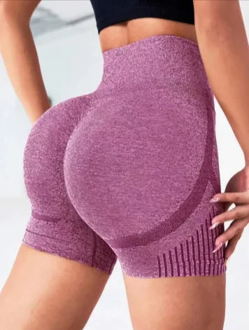 Seamless High-Waist Yoga Shorts